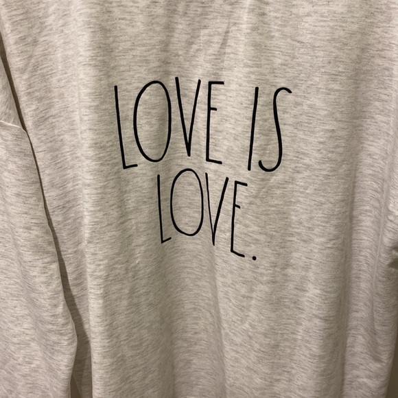 Rae Dunn Oversized Love Is Love Crew EUC - Picture 3 of 9
